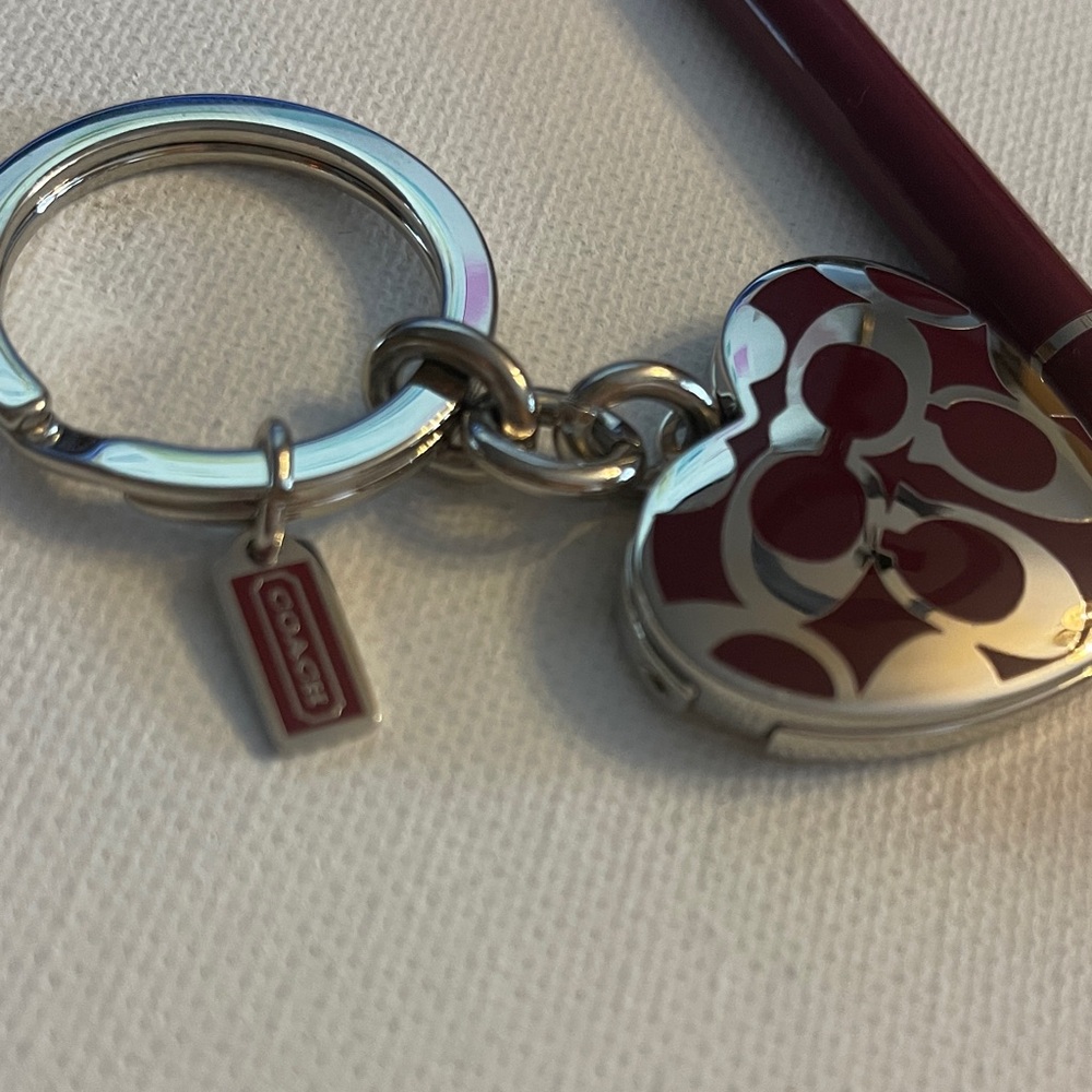 Coach Locket Heart Keychain and Coach Pen Set - Picture 3 of 9